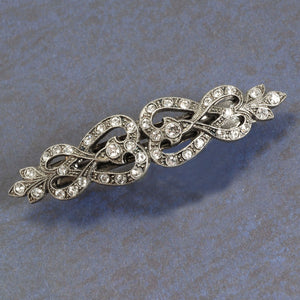 French Knot Crystal Barrette