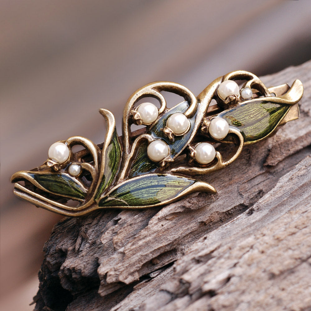 Lily of the Valley Hair Barrette B533