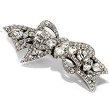 Load image into Gallery viewer, Art Deco Vintage Crystal Bow Barrette B861