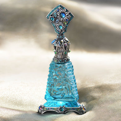 Art Deco Blue Vintage Perfume Bottle BOT705