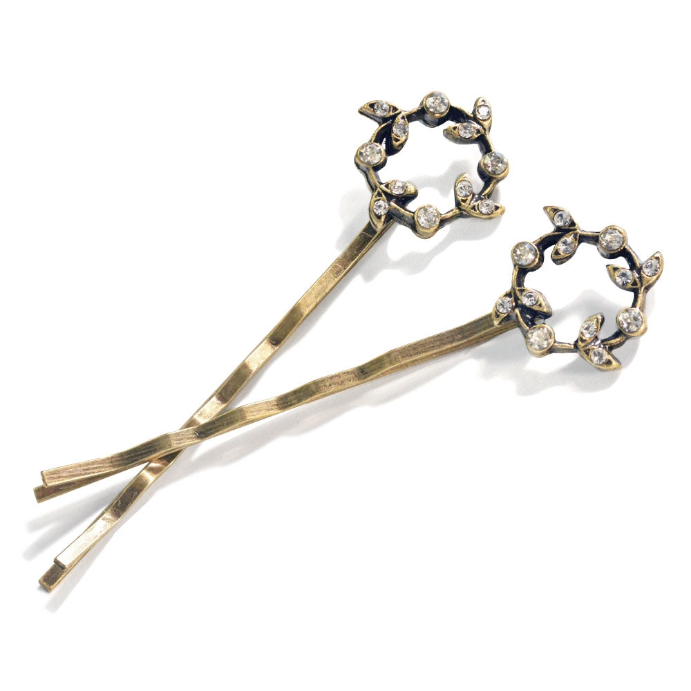 Leaf Crown Bobby Pins