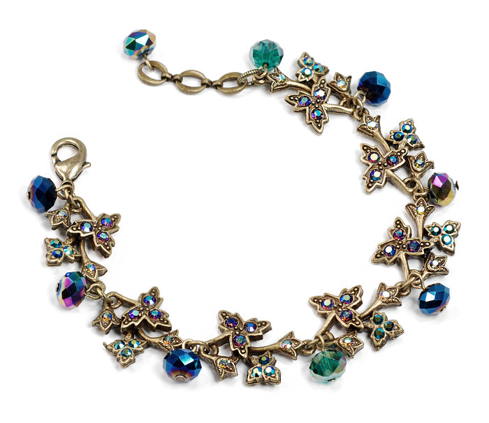 Peacock and Autumn Vine Bracelet