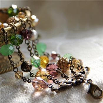 Gemstone Garden Multi Strand Bracelet - sweetromanceonlinejewelry