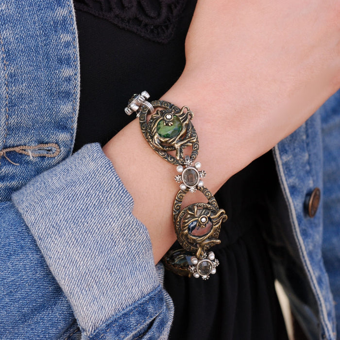 Jeweled Angel Fish Bracelet