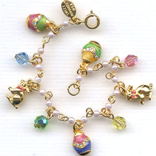 Load image into Gallery viewer, Little Girls Easter Egg Charm Bracelet BR201