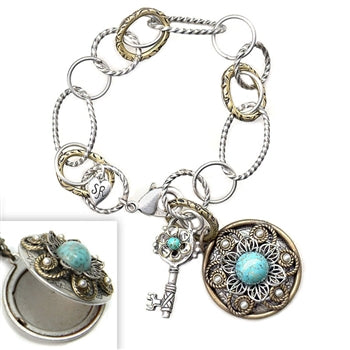 Locket & Key Bracelet
