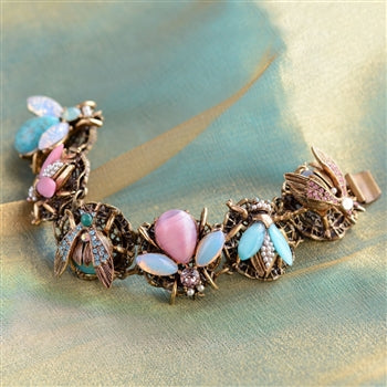 Pastel Jeweled Bee Bracelet BR310-PA