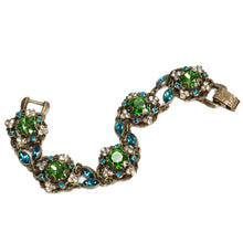 Load image into Gallery viewer, Green Crystal LInk Bracelet