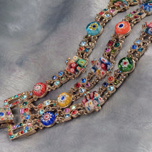 Load image into Gallery viewer, Art Deco Millefiori Glass Crystal Bracelet
