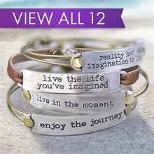 Load image into Gallery viewer, Inspirational Message Bar Bracelets