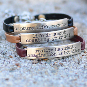 Inspirational Message Bar Bracelets
