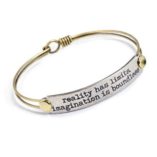 Load image into Gallery viewer, Reality has limits, imagination is boundless Inspirational Message Bracelet BR411