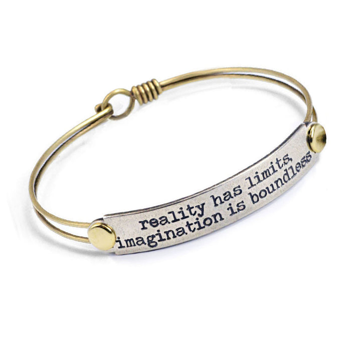 Reality has limits, imagination is boundless Inspirational Message Bracelet BR411