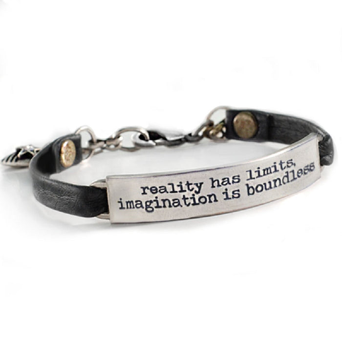 Reality has limits, imagination is boundless Inspirational Message Bracelet BR411