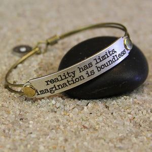 Reality has limits, imagination is boundless Inspirational Message Bracelet BR411