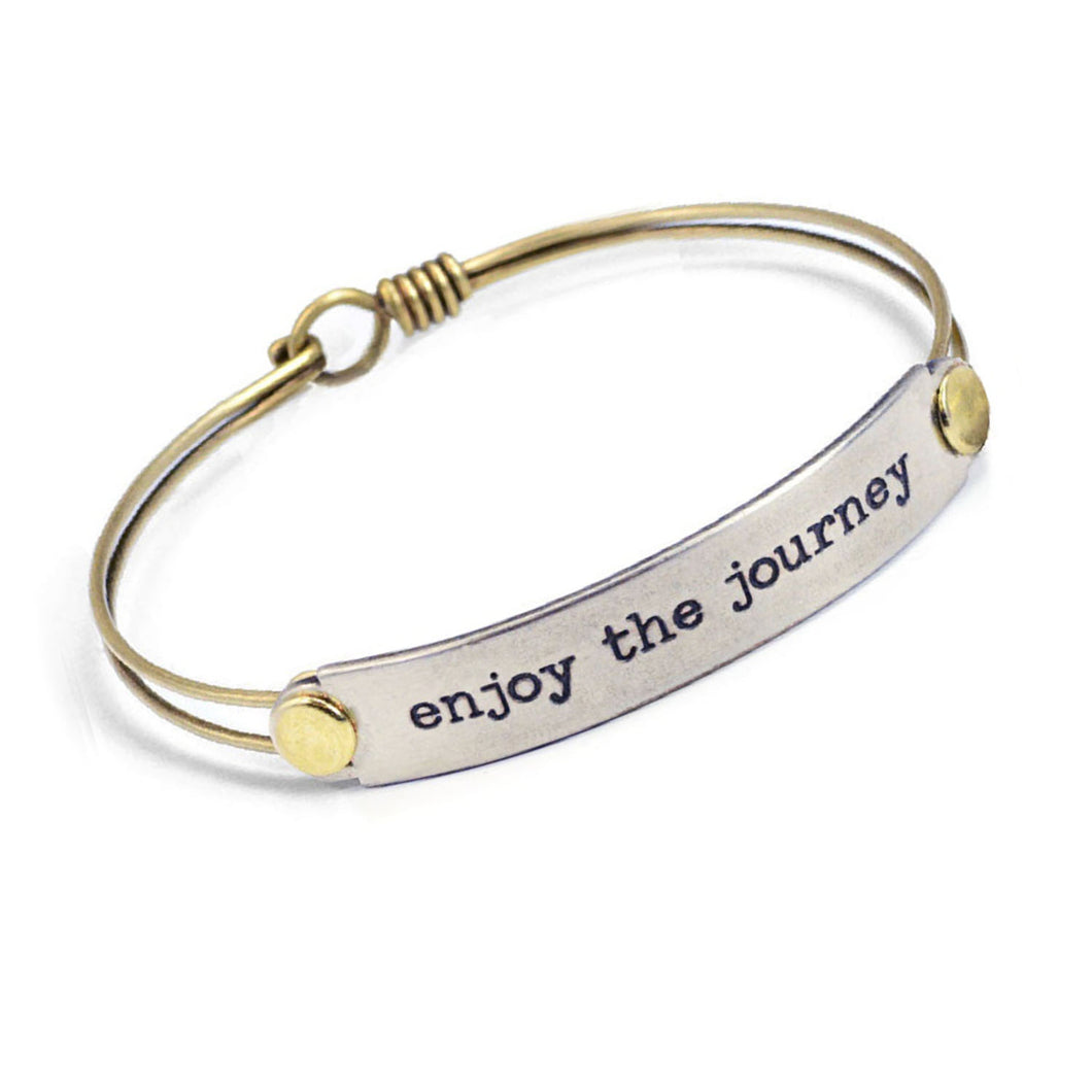 Enjoy the Journey Inspirational Message Bracelet BR414