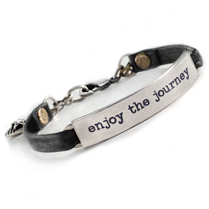 Enjoy the Journey Inspirational Message Bracelet BR414