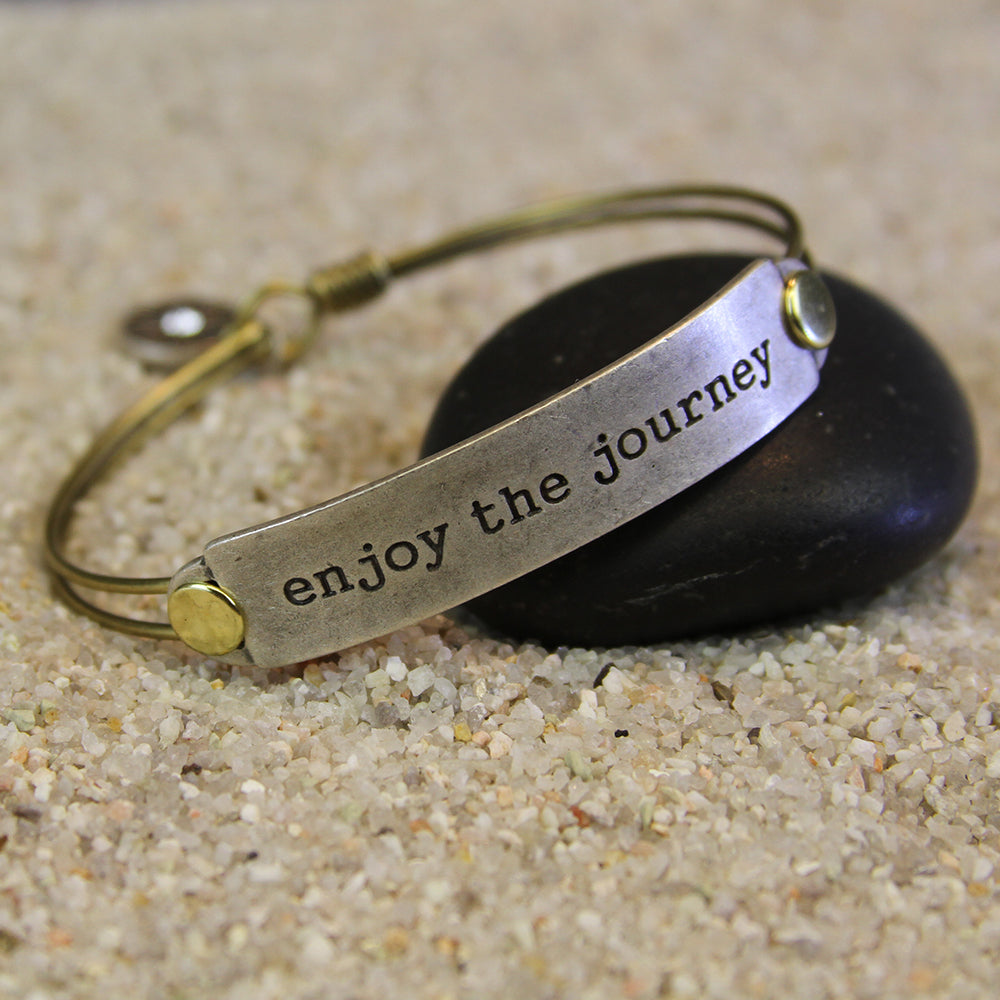 Enjoy the Journey Inspirational Message Bracelet BR414