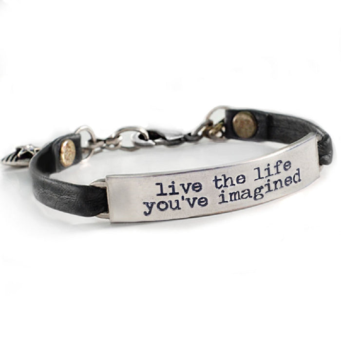 Live the life you've imagined Inspirational Message Bracelet BR417