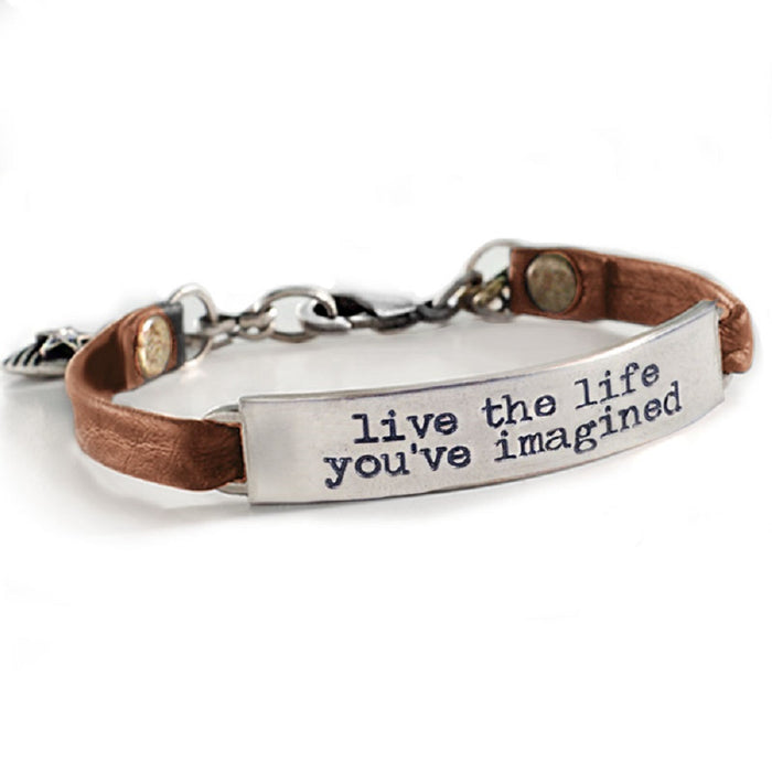 Live the life you've imagined Inspirational Message Bracelet BR417