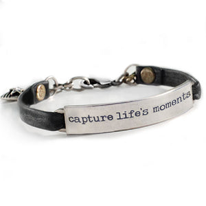 Capture life's moments Inspirational Message Bracelet BR418