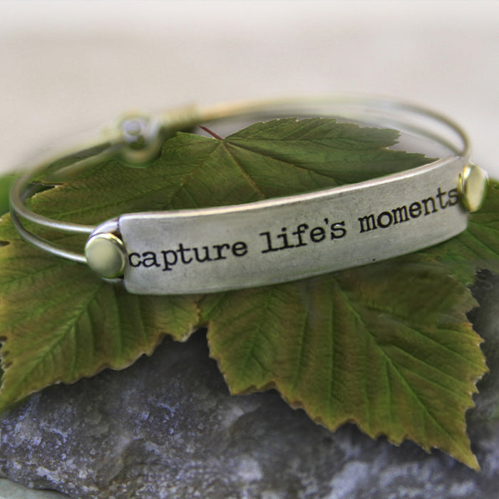 Capture life's moments Inspirational Message Bracelet BR418