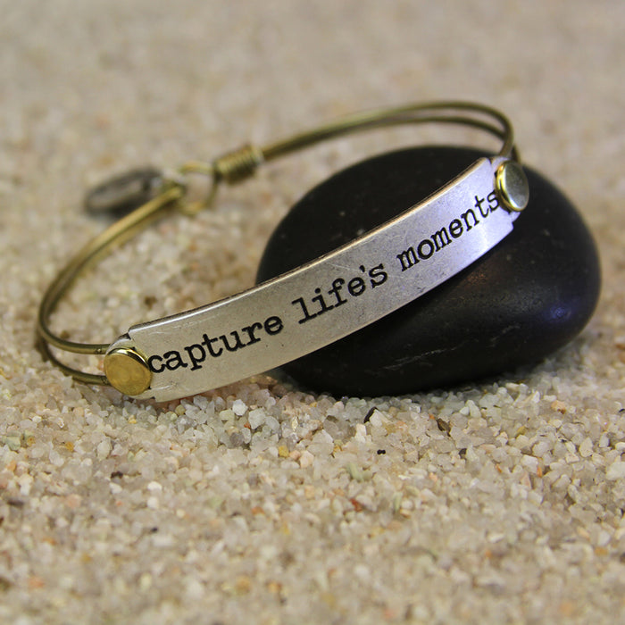 Capture life's moments Inspirational Message Bracelet BR418