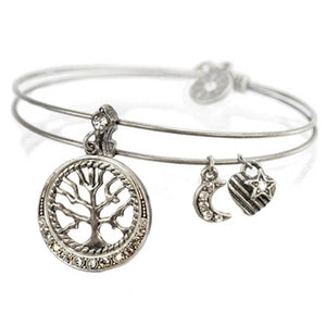 Wisdom (Tree of Life) Bangle Bracelet BR420 - sweetromanceonlinejewelry