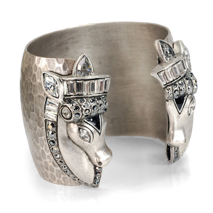 Art Deco Silver Horse Bracelet Cuff BR444