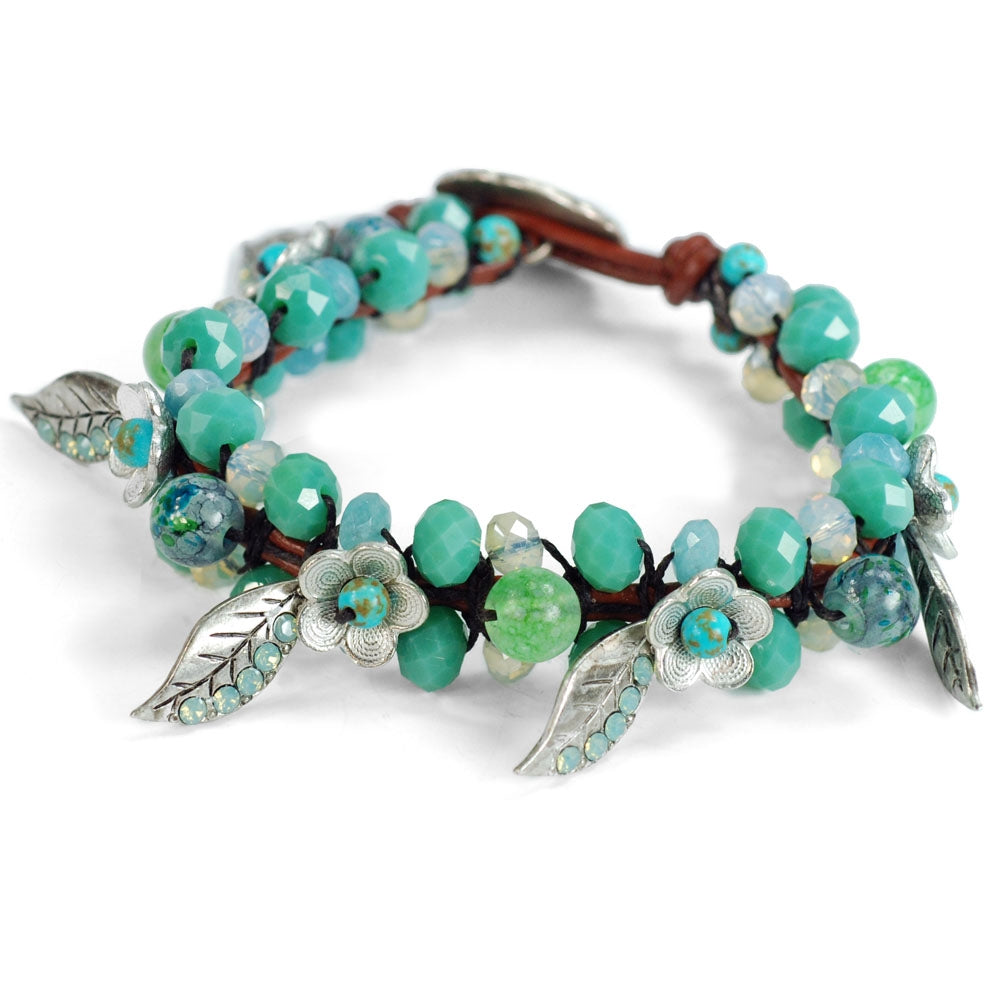 Yoga Meditation Green Beaded Bracelet BR446-GR