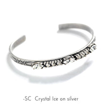 Load image into Gallery viewer, Crystal Bar Thin Cuff Stacking Bracelet