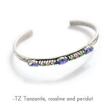 Load image into Gallery viewer, Crystal Bar Thin Cuff Stacking Bracelet