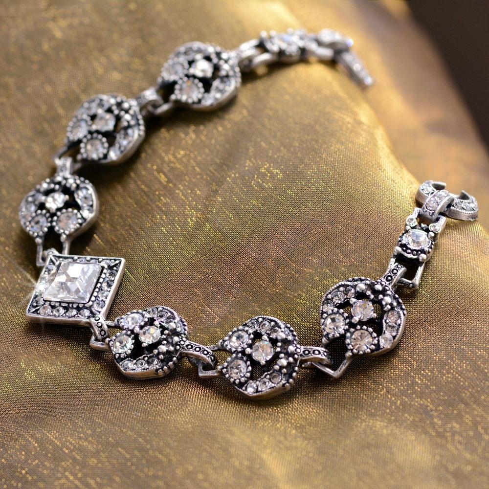 Art Deco Diamond Harlequin Wedding Bracelet BR451 - Sweet Romance Wholesale