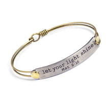 Load image into Gallery viewer, Let your light shine Bible Verse Bracelet BR500