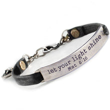 Load image into Gallery viewer, Let your light shine Bible Verse Bracelet BR500