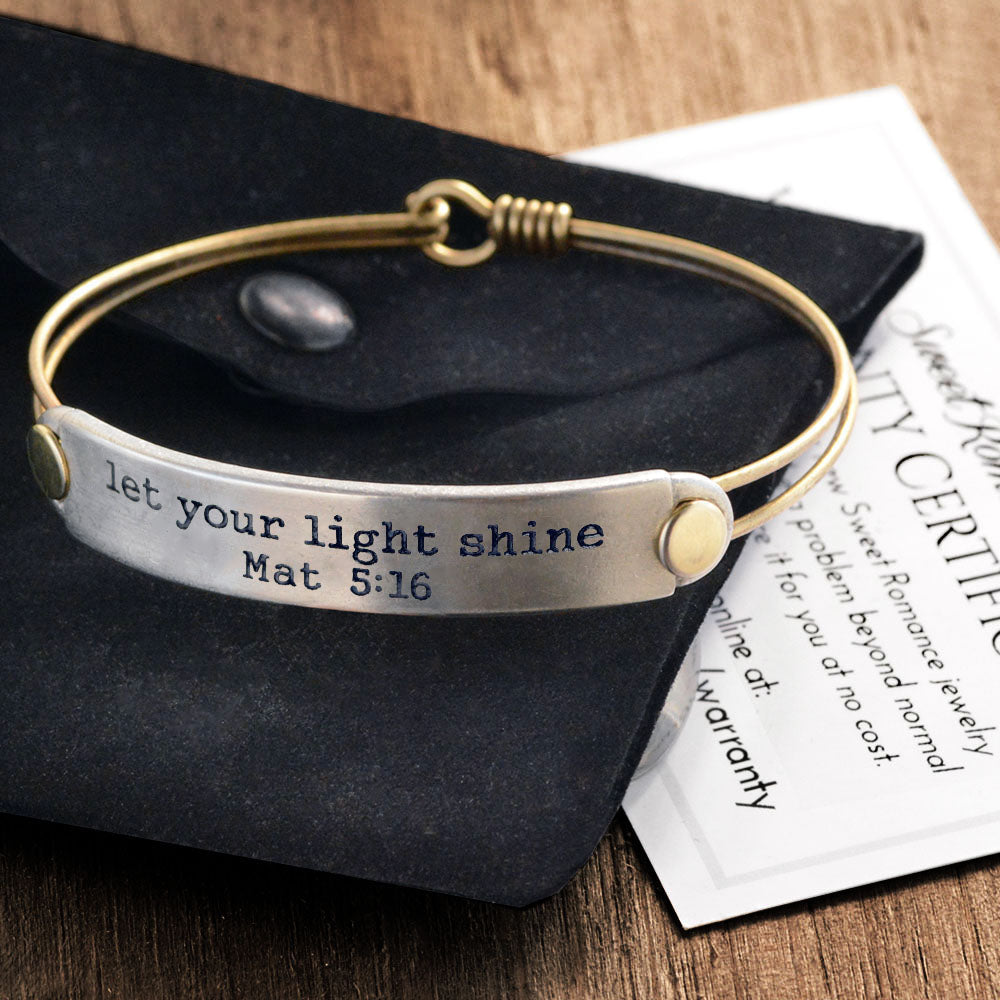 Let your light shine Bible Verse Bracelet BR500