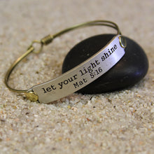 Load image into Gallery viewer, Let your light shine Bible Verse Bracelet BR500