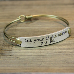 Let your light shine Bible Verse Bracelet BR500