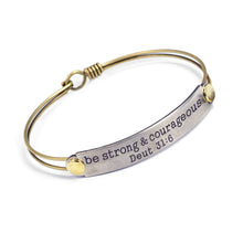 Load image into Gallery viewer, Be strong and courageous Bible Verse Bracelet BR504