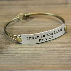 Trust in the Lord Bible Verse Bracelet BR505