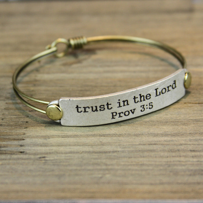 Trust in the Lord Bible Verse Bracelet BR505