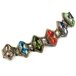 Rainbow Crystal Navette Bracelet