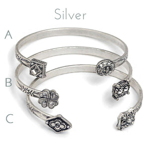 Skinny Stacking Cuff Bracelet Sweet Romance BR530 - sweetromanceonlinejewelry