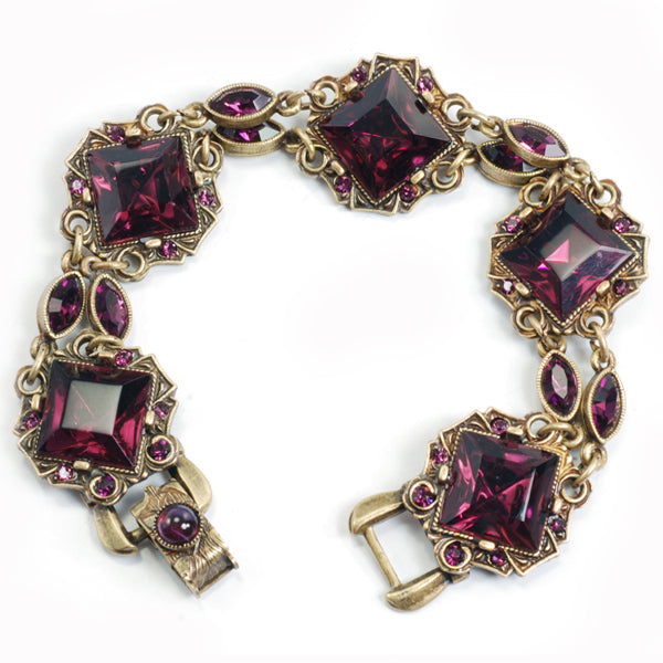 Antique Edwardian 9 Carat Rose Gold Garnet and Diamond Set Bangle –  Imperial Jewellery