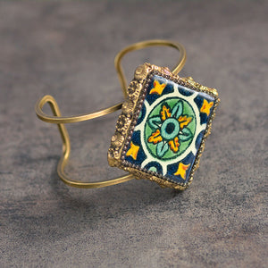 Talavera Tile Cuff Bracelet BR565