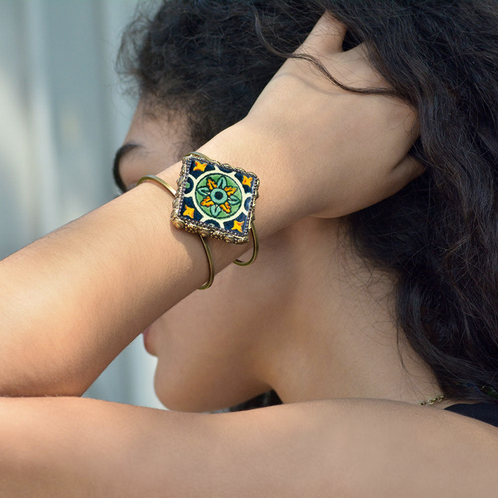 Talavera Tile Cuff Bracelet BR565