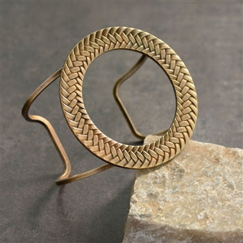 Modern Circle Mid-Century Cuff Bracelet