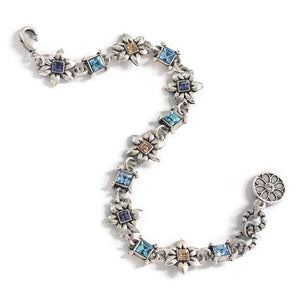 Silver Flower Link Bracelet