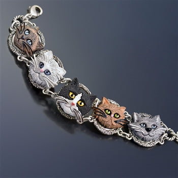 Silver Cat Lovers Bracelet | Sweet Romance – Sweet Romance Jewelry