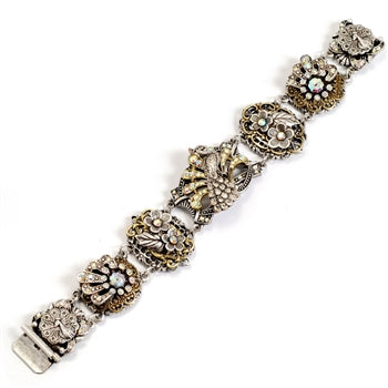 Bronze Silver Peacock Bracelet